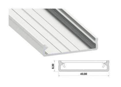 Profilis LED juostoms SOLIS Lum-Solis2, 2,02 m, telpa 3 LED